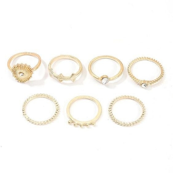 Set of 7 Golden rings - Picture 3 of 6